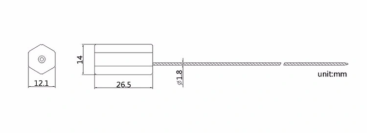 Hot Adjustable Length Plastic Hexagonal Wire Cable Seal Security