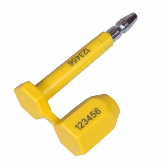 High Security Anti-Spin Bar Code Container Bolt Seal Self-Lock Single Use Steel Bolt Seal